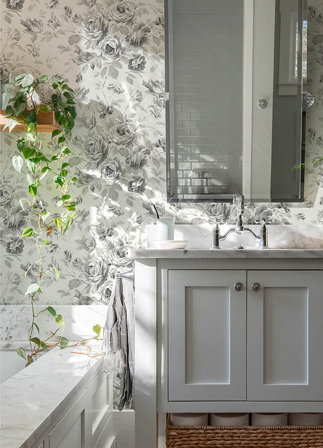 manon-charcoal-rose-stitch-wallpaper-york-wallcoverings-4072-70026 - York Wallcoverings Papel pintado