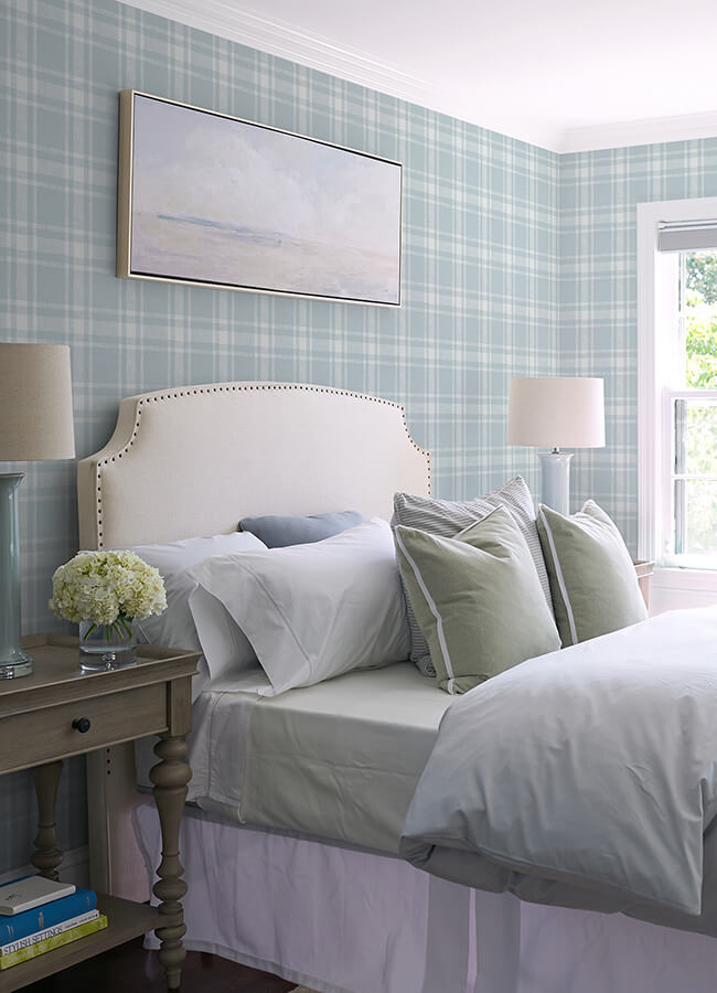antoine-sky-blue-flannel-wallpaper-york-wallcoverings-4072-70017 - York Wallcoverings Papel pintado