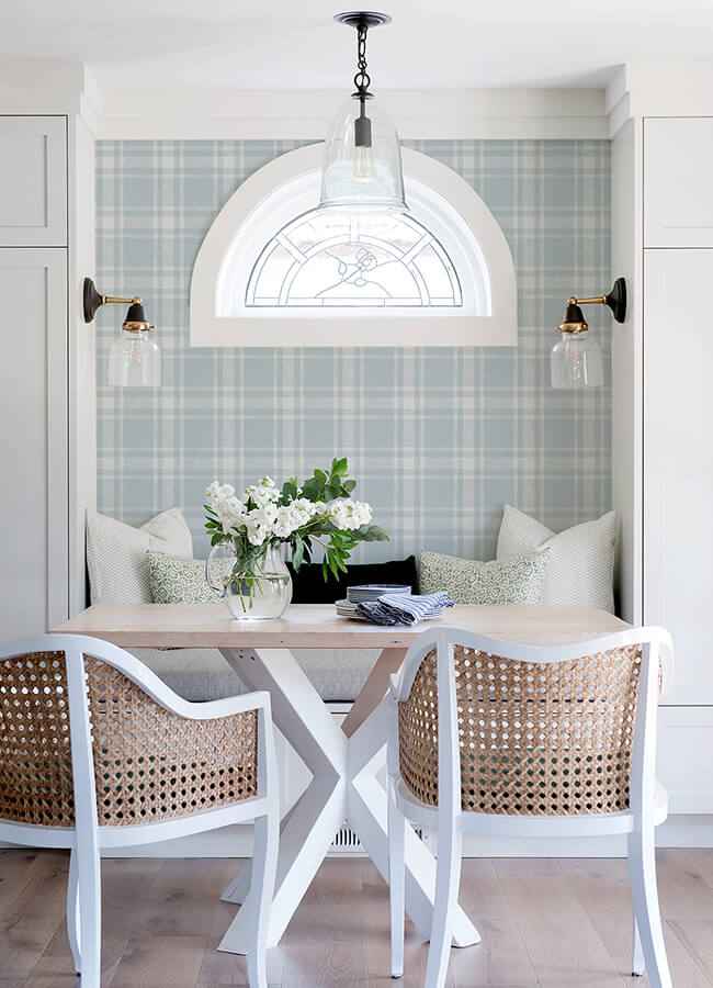 Antoine Sky Blue Flannel Wallpaper - York Wallcoverings - 4072-70017 - York Wallcoverings Wallpaper