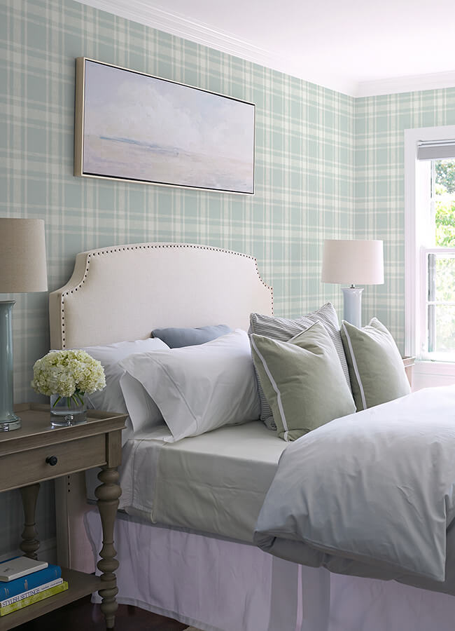 antoine-light-blue-flannel-wallpaper-york-wallcoverings-4072-70016 - York Wallcoverings Papel pintado