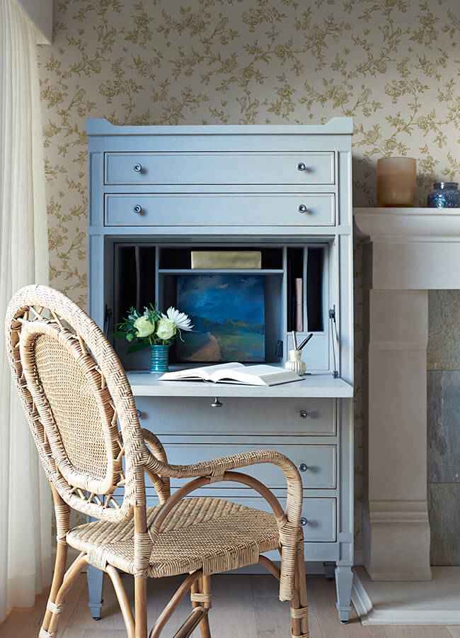 Nightingale Wheat Floral Trail Wallpaper - York Wallcoverings - 4072-70061 - York Wallcoverings Wallpaper