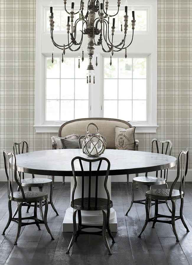 Antoine Taupe Flannel Wallpaper - York Wallcoverings - 4072-70018 - York Wallcoverings Wallpaper