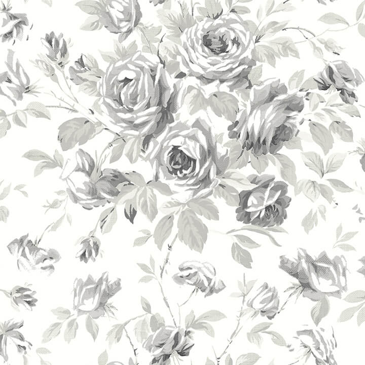 manon-charcoal-rose-stitch-wallpaper-york-wallcoverings-4072-70026 - York Wallcoverings Papel pintado