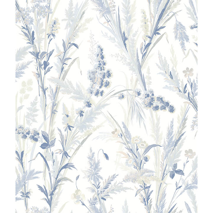 hillaire-navy-meadow-wallpaper-york-wallcoverings-4072-70028 - York Wallcoverings Papel pintado