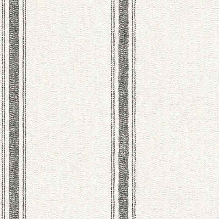 Linette Black Fabric Stripe Wallpaper - York Wallcoverings - 4072-70066 - York Wallcoverings Wallpaper