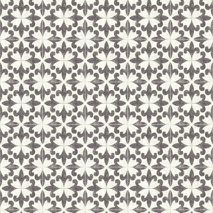 remy-black-fleur-tile-wallpaper-york-wallcoverings-4072-70032 - York Wallcoverings Papel pintado
