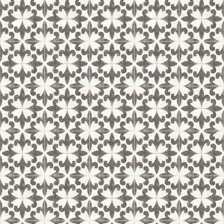 Remy Black Fleur Tile Wallpaper - York Wallcoverings - 4072-70032 - York Wallcoverings Wallpaper