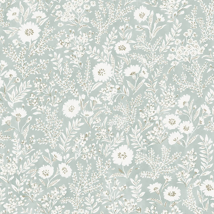 agathon-seafoam-floral-wallpaper-york-wallcoverings-4072-70053 - York Wallcoverings Papel pintado