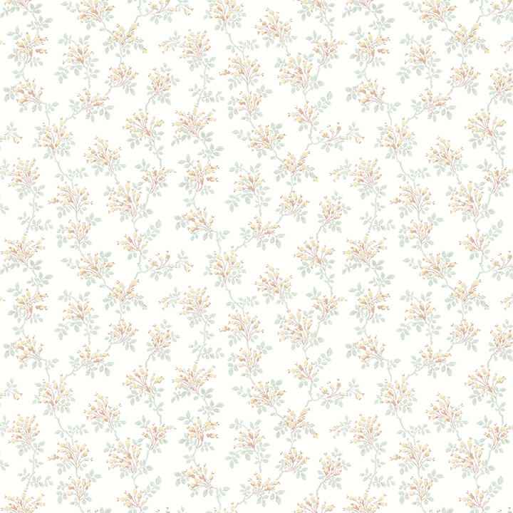 Sofiane Yellow Botanical Trail Wallpaper - York Wallcoverings - 4072-70036 - York Wallcoverings Wallpaper