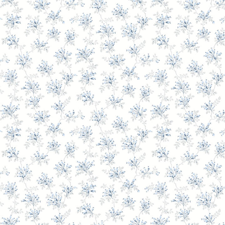 sofiane-blue-botanical-trail-wallpaper-york-wallcoverings-4072-70039 - York Wallcoverings Papel pintado