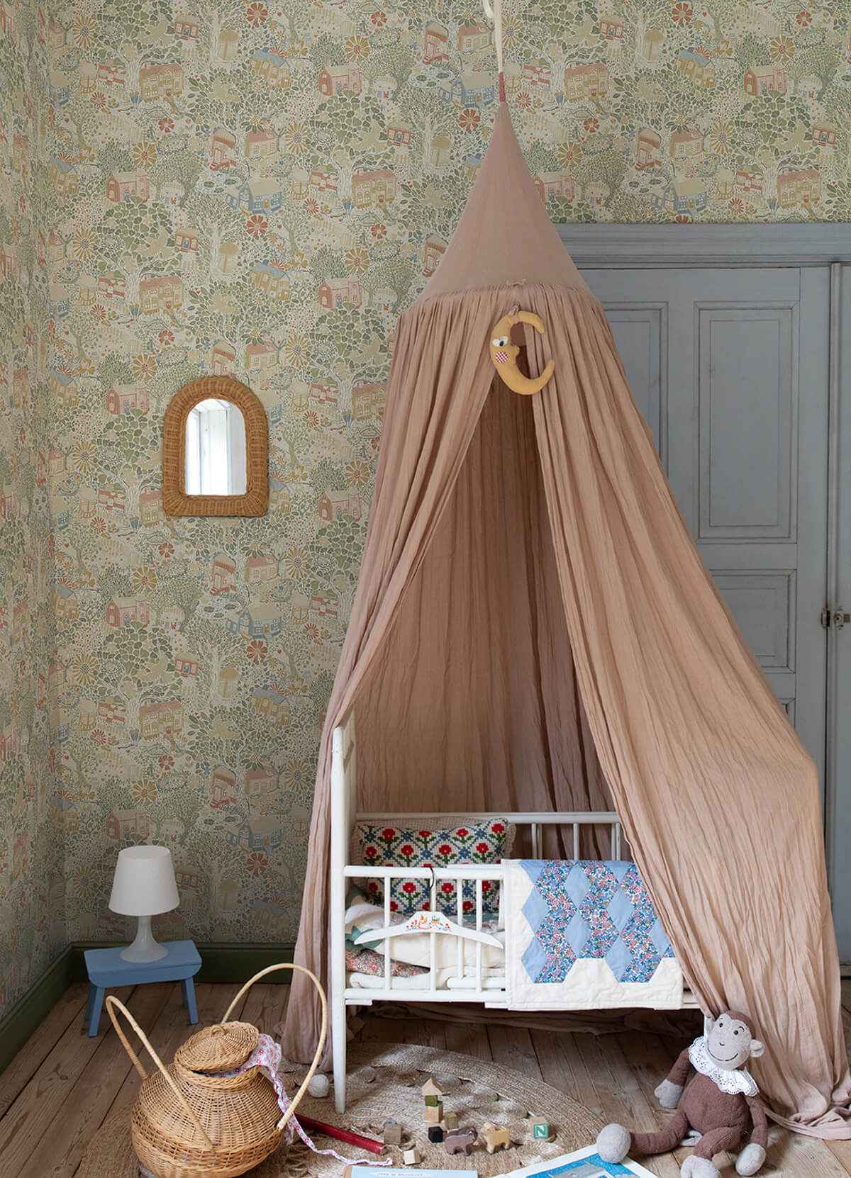 Bygga Bo Neutral Woodland Village Wallpaper - York Wallcoverings - 4111-63001 - York Wallcoverings Wallpaper