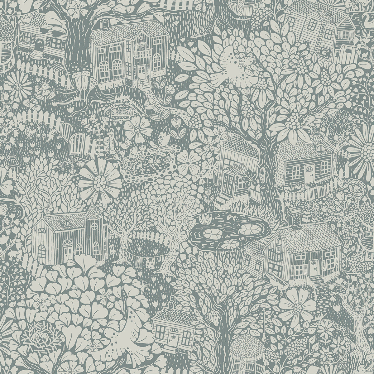 bygga-bo-blue-woodland-village-wallpaper-york-wallcoverings-4111-63005