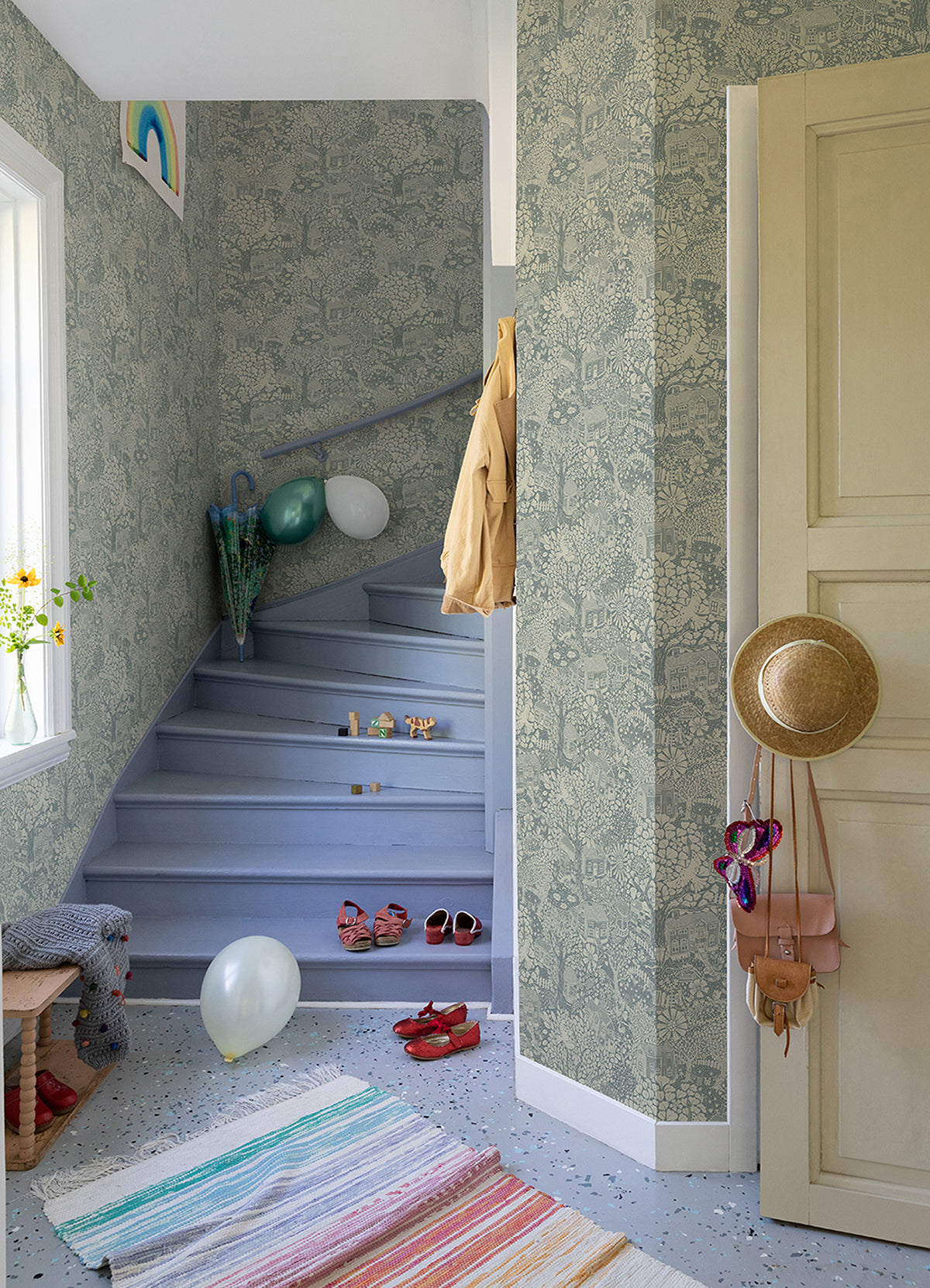 bygga-bo-blue-woodland-village-wallpaper-york-wallcoverings-4111-63005