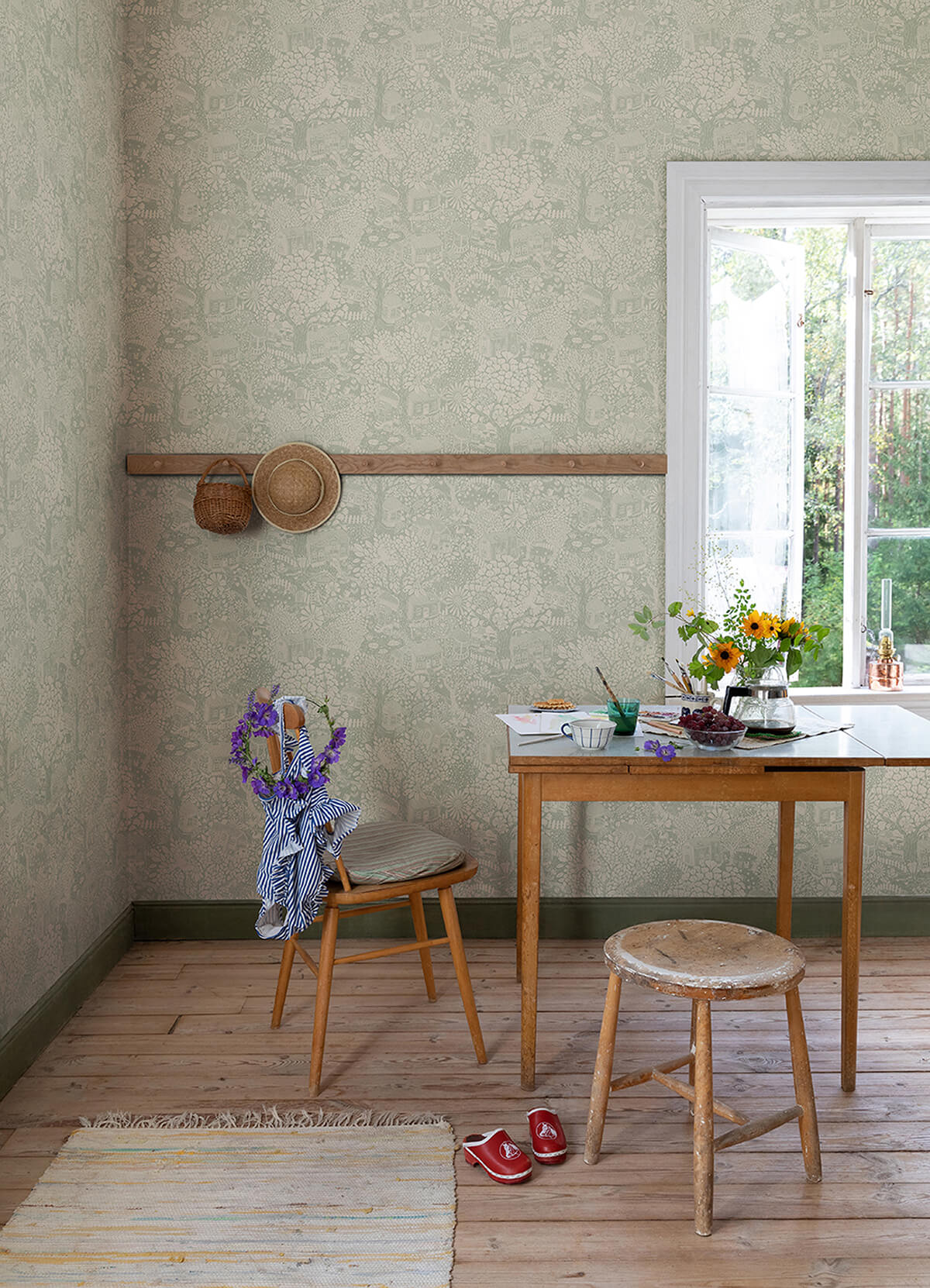 bygga-bo-seafoam-woodland-village-wallpaper-york-wallcoverings-4111-63004 - York Wallcoverings Papel pintado