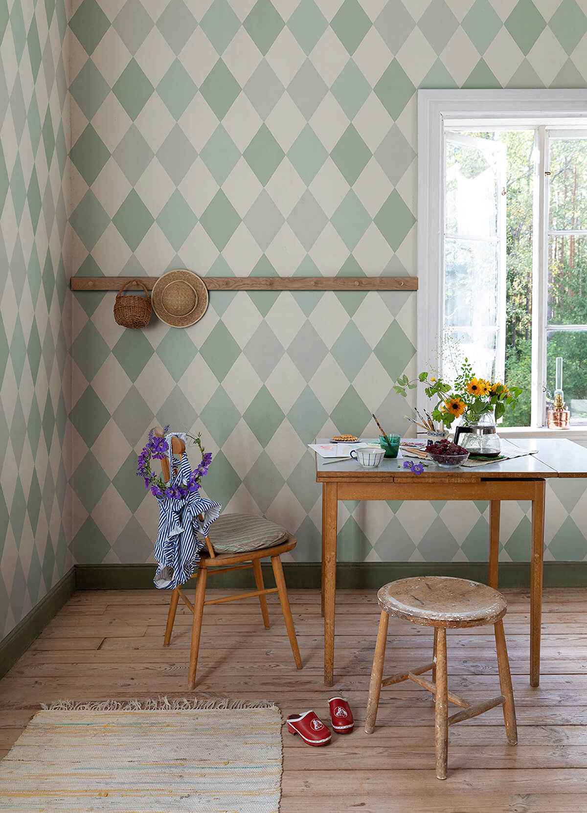 Kalas Light Blue Diamond Wallpaper - York Wallcoverings - 4111-63030 - York Wallcoverings Wallpaper