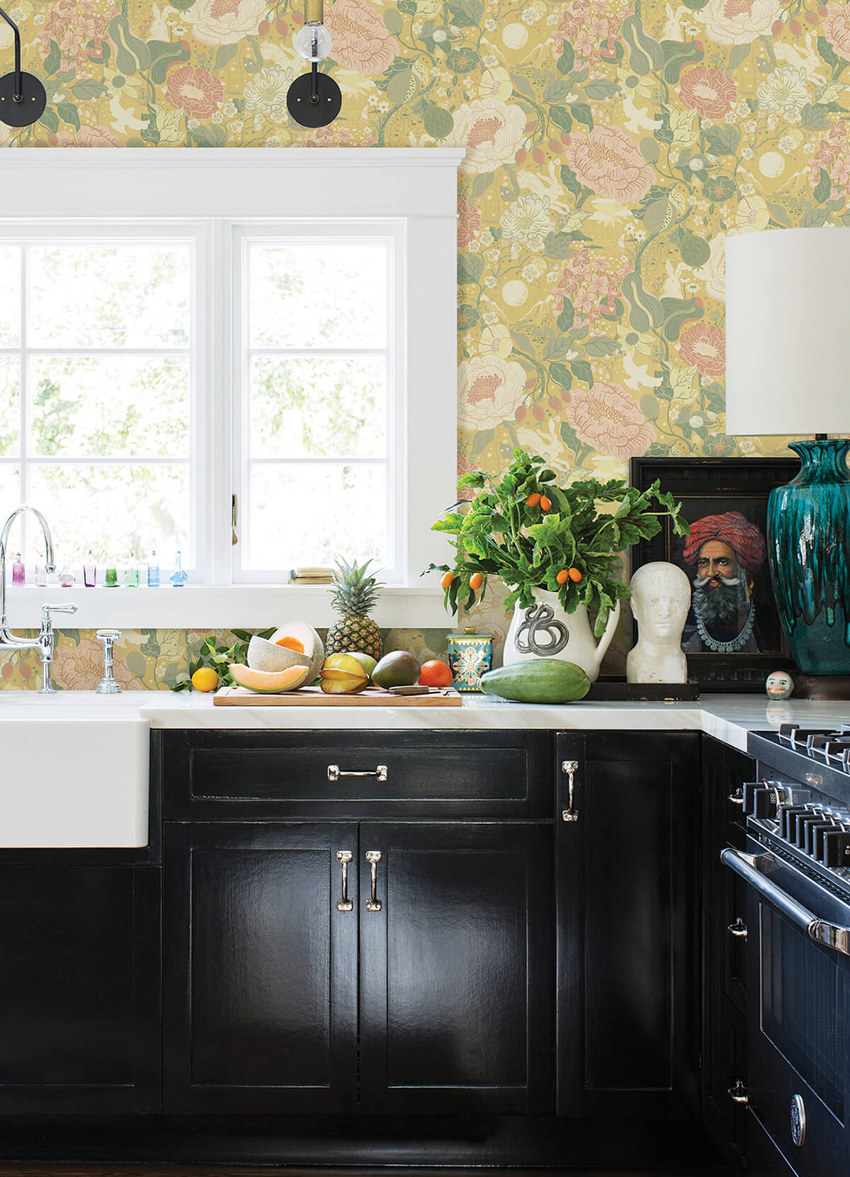 vxa-butter-rabbits-rosehips-wallpaper-york-wallcoverings-4111-63014 - York Wallcoverings Wallpaper