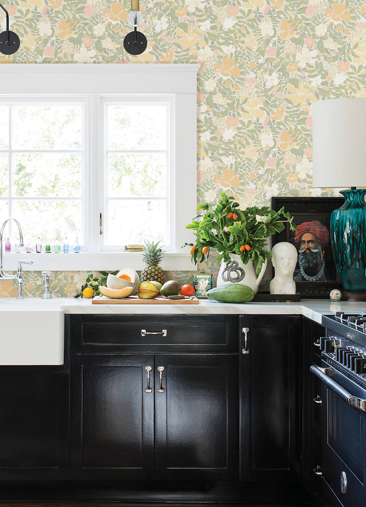 midsommar-pastel-floral-medley-wallpaper-york-wallcoverings-4111-63019 - York Wallcoverings Papel pintado