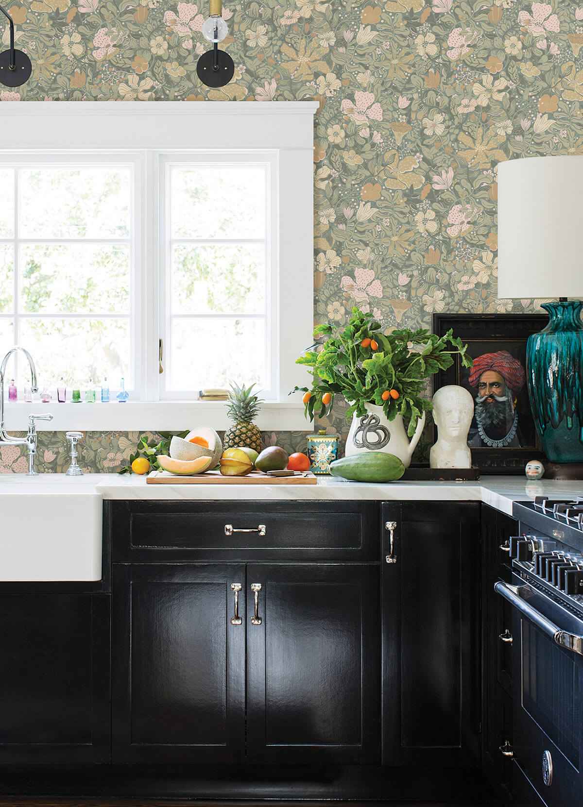 Midsommar Grey Floral Medley Wallpaper - York Wallcoverings - 4111-63020 - York Wallcoverings Wallpaper