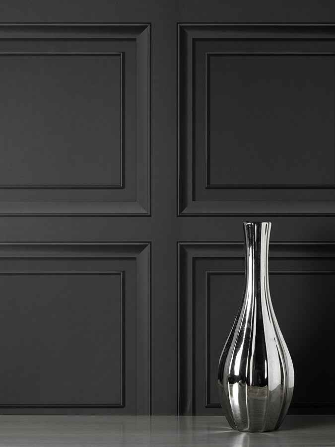 Distinctive Dark Grey Square Panel Wallpaper - York Wallcoverings - FD43001 - York Wallcoverings Wallpaper