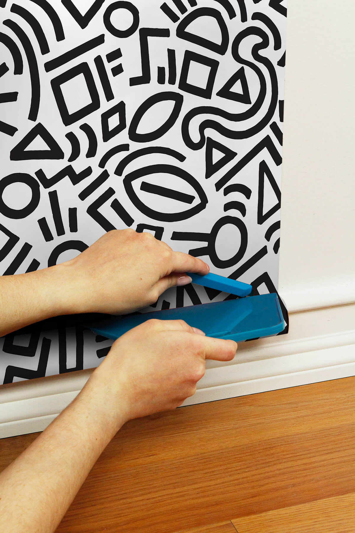 Black Doodle Abstract Peel and Stick Wallpaper - York Wallcoverings - AES4789 - York Wallcoverings Wallpaper