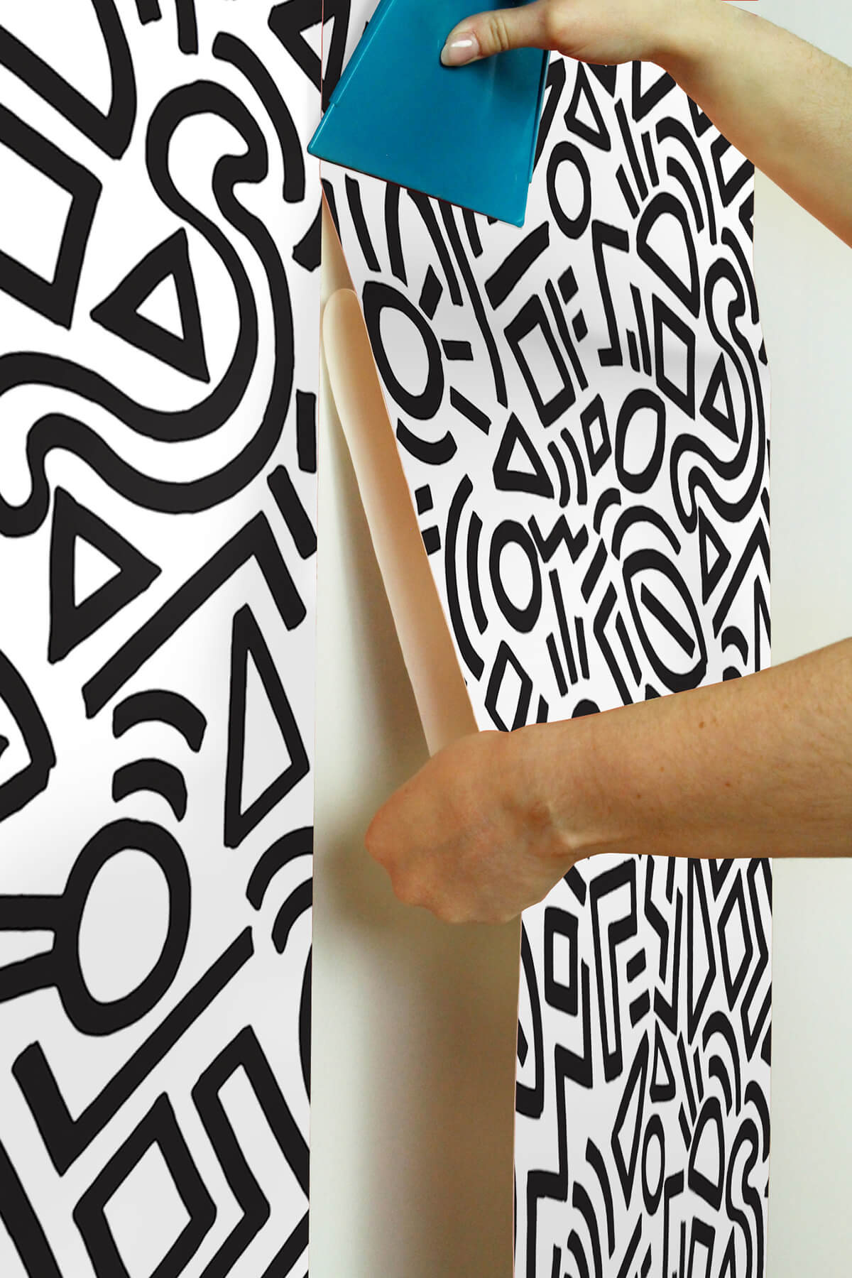 black-doodle-abstract-peel-and-stick-wallpaper-york-wallcoverings-aes4789 - York Wallcoverings Wallpaper
