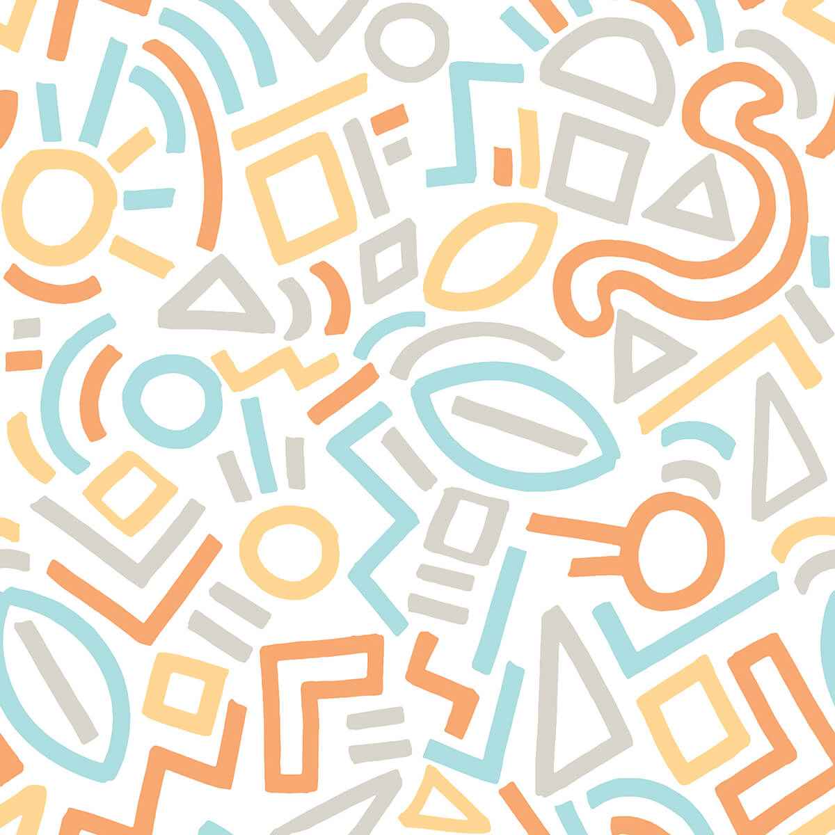 Multi Doodle Abstract Peel and Stick Wallpaper - York Wallcoverings - AES4790