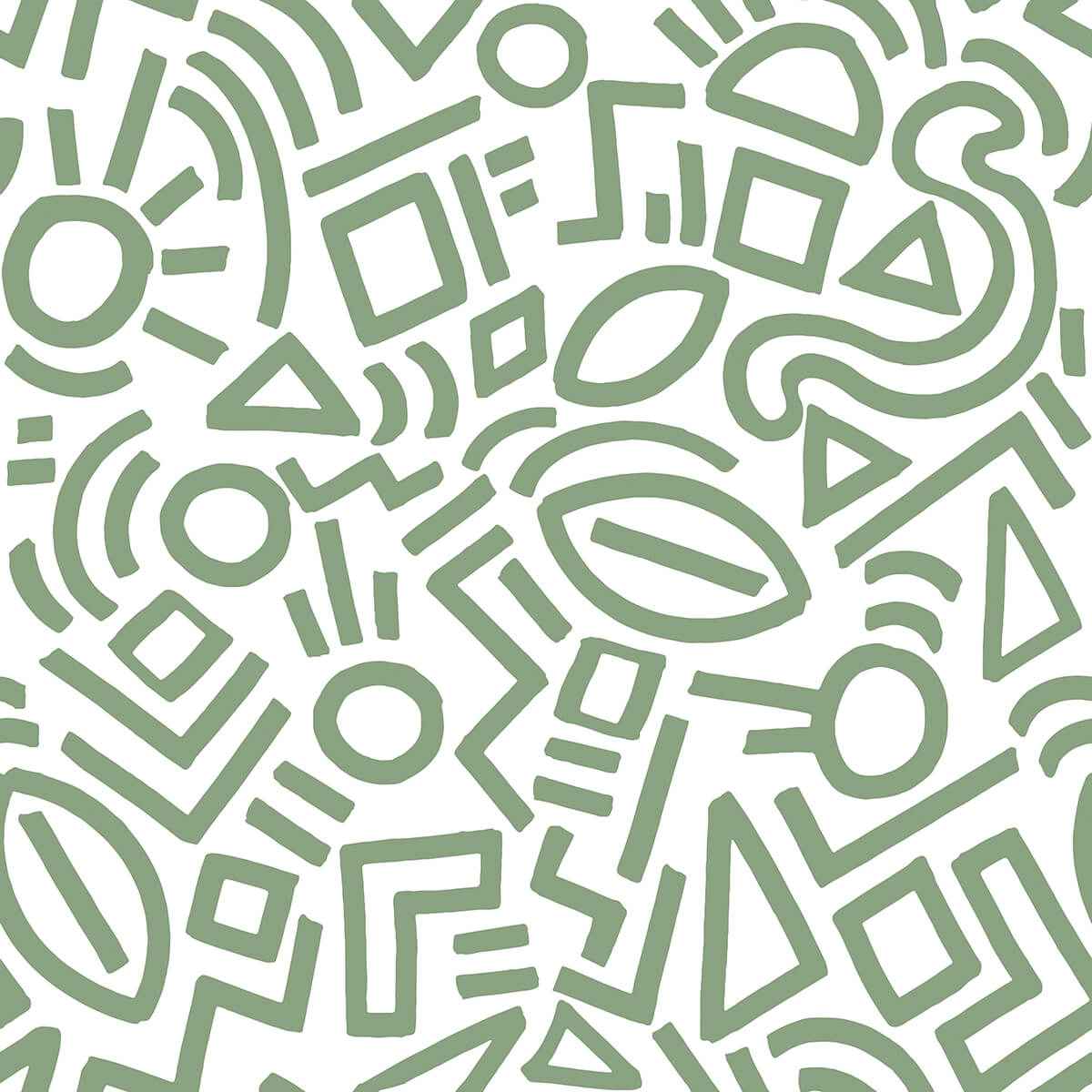 Sage Doodle Abstract Peel and Stick Wallpaper - York Wallcoverings - AES4791 - York Wallcoverings Wallpaper