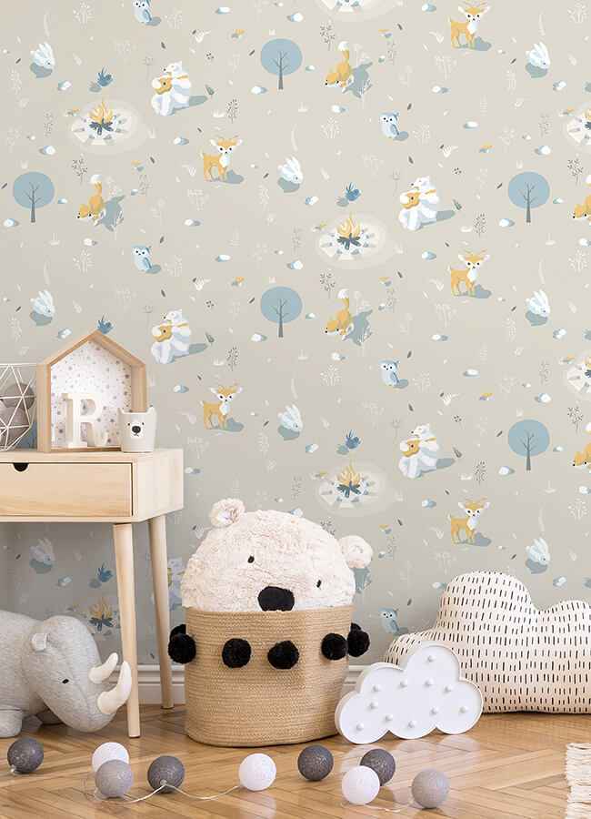 Jesper Beige Campfire Wallpaper - York Wallcoverings - 4060-31307 - York Wallcoverings Wallpaper