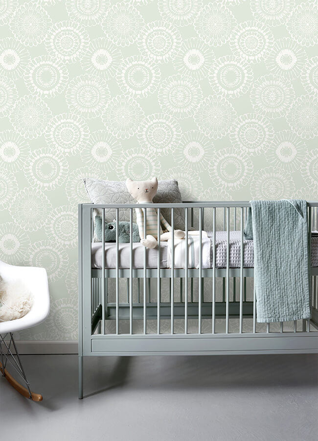 sonnet-sage-floral-wallpaper-york-wallcoverings-4060-128861 - York Wallcoverings Wallpaper