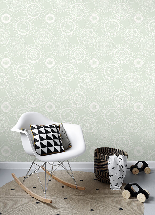 sonnet-sage-floral-wallpaper-york-wallcoverings-4060-128861 - York Wallcoverings Wallpaper