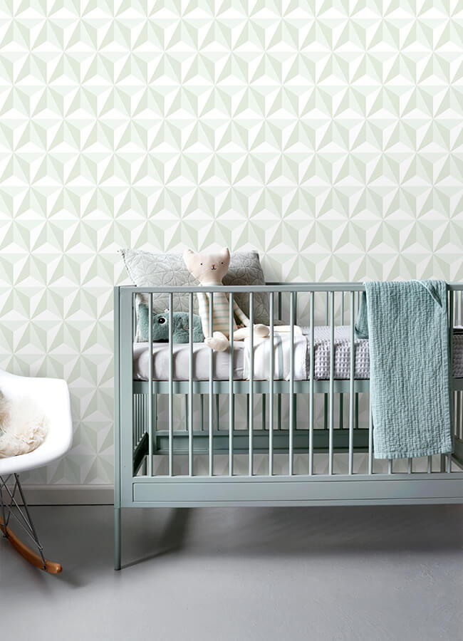 adella-sage-geometric-wallpaper-york-wallcoverings-4060-138913 - York Wallcoverings Papel pintado