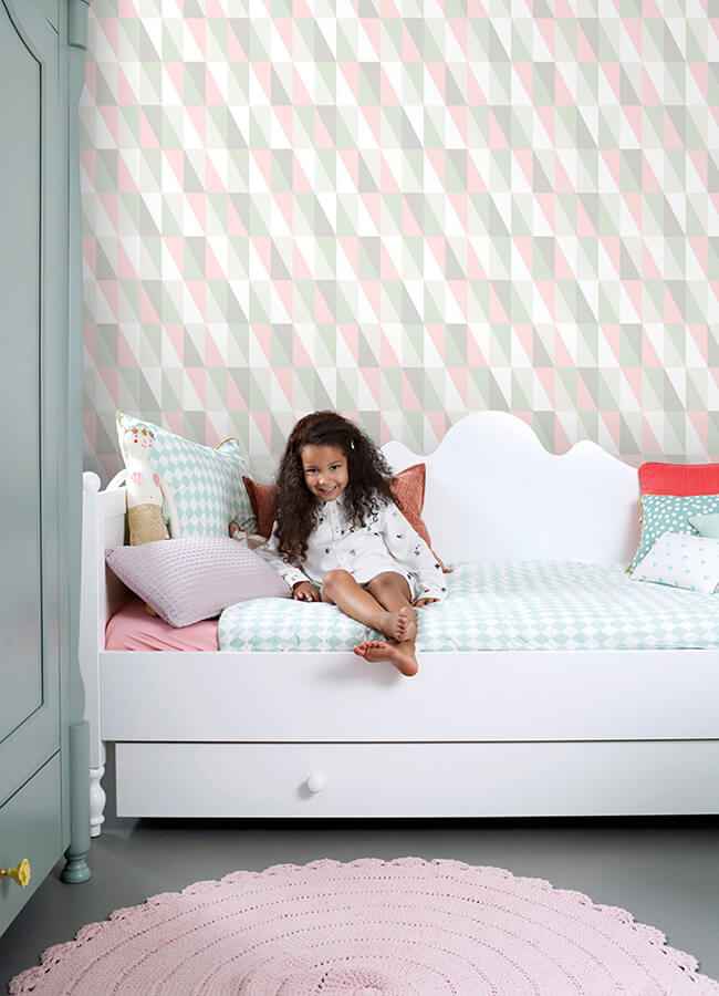Inez Pastel Geometric Wallpaper - York Wallcoverings - 4060-138919