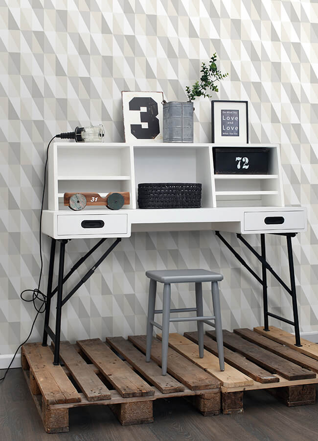 inez-neutral-geometric-wallpaper-york-wallcoverings-4060-138922 - York Wallcoverings Papel pintado