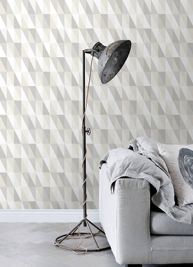 inez-neutral-geometric-wallpaper-york-wallcoverings-4060-138922 - York Wallcoverings Papel pintado