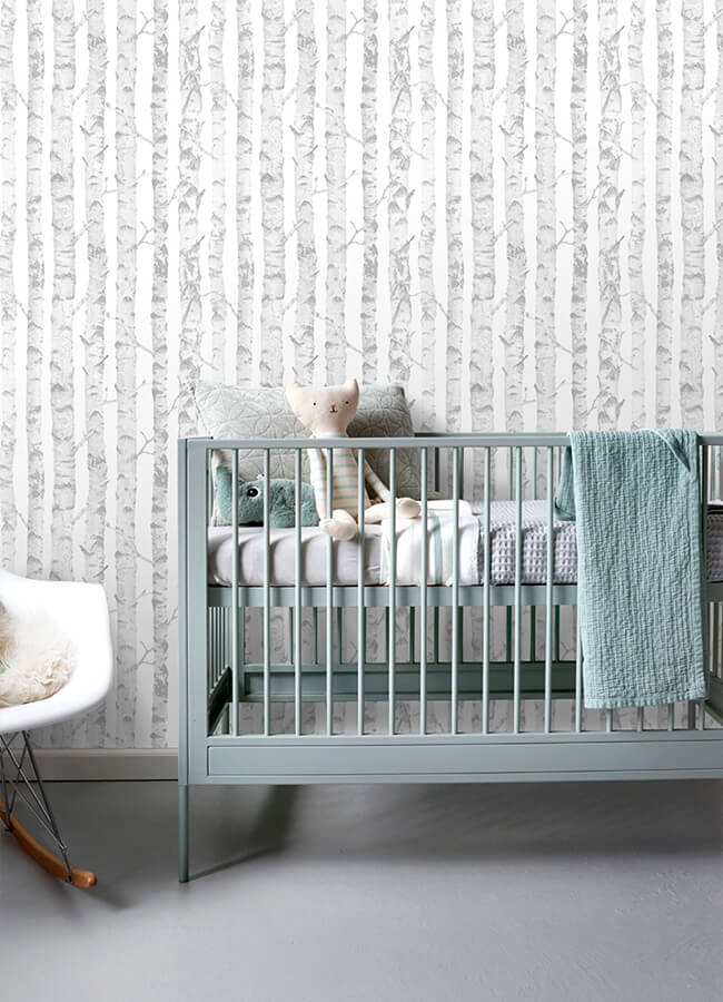birdie-grey-birch-wallpaper-york-wallcoverings-4060-138944 - York Wallcoverings Papel pintado