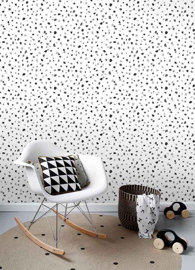 Ona Charcoal Terrazzo Wallpaper - York Wallcoverings - 4060-139034 - York Wallcoverings Wallpaper