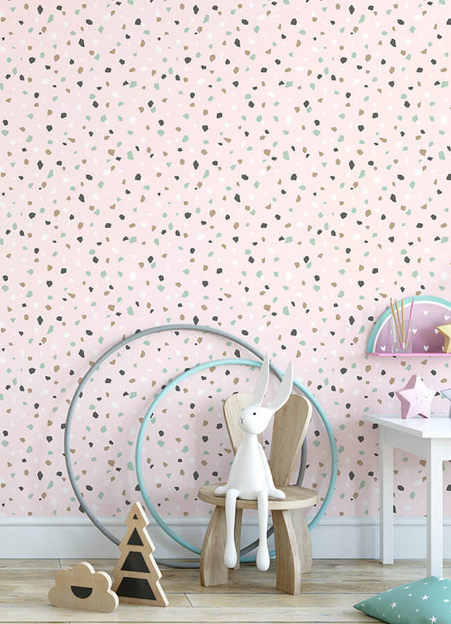 ona-pink-terrazzo-wallpaper-york-wallcoverings-4060-139035 - York Wallcoverings Papel pintado