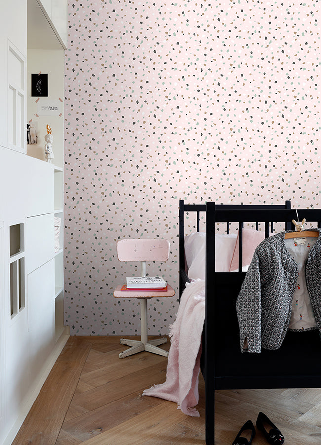 ona-pink-terrazzo-wallpaper-york-wallcoverings-4060-139035 - York Wallcoverings Papel pintado