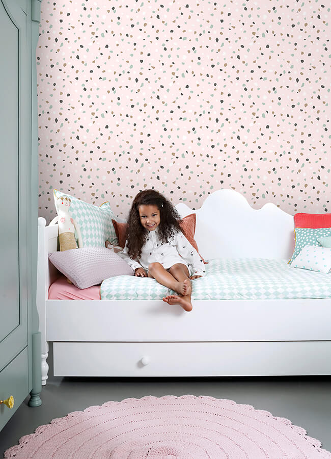 ona-pink-terrazzo-wallpaper-york-wallcoverings-4060-139035 - York Wallcoverings Papel pintado