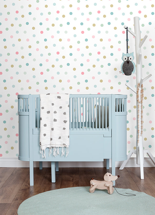 Jubilee Multicolor Dots Wallpaper - 4060-139041 - York Wallcovering