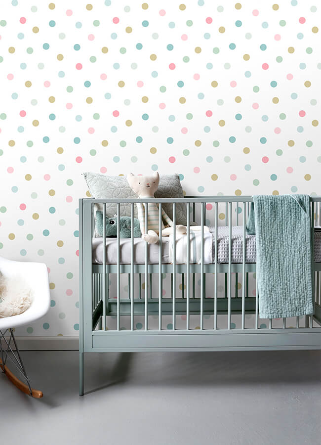 jubilee-multicolor-dots-wallpaper-york-wallcoverings-4060-139041 - York Wallcoverings Wallpaper