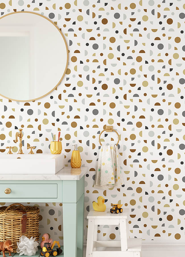 marilee-neutral-circles-wallpaper-york-wallcoverings-4060-139278 - York Wallcoverings Papel pintado
