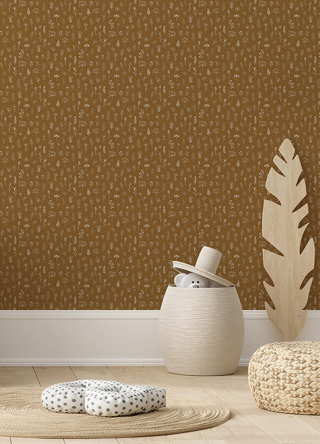 tatula-chestnut-floral-wallpaper-york-wallcoverings-4060-139281 - York Wallcoverings Papel pintado