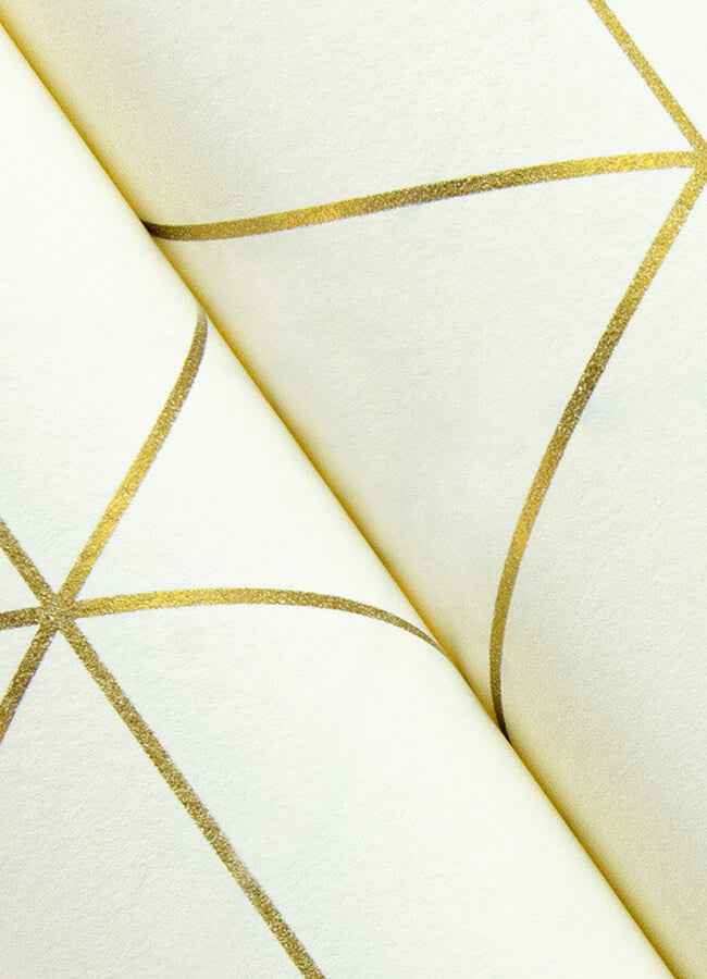 Leda Metallic Geometric Wallpaper - York Wallcoverings - 4060-347682 - York Wallcoverings Wallpaper