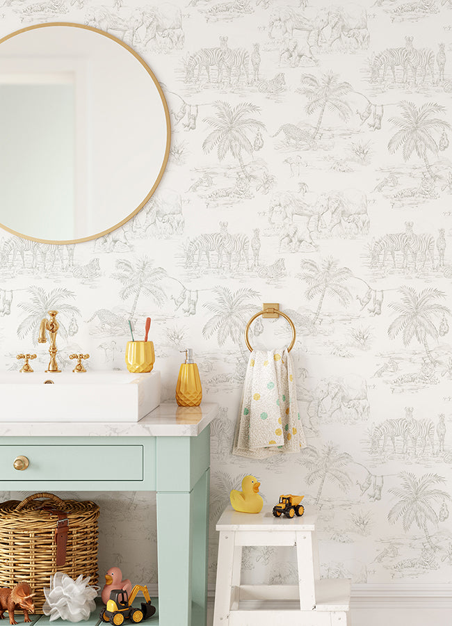 Boheme Platinum Animals Wallpaper - 4060-347692 - York Wallcovering