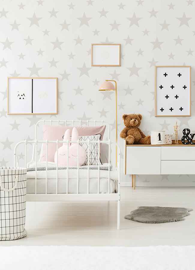 Amira Cream Stars Wallpaper - York Wallcoverings - 4060-347696 - York Wallcoverings Wallpaper