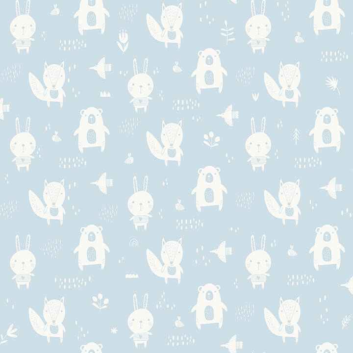 Bitsy Sky Blue Woodland Wallpaper - York Wallcoverings - 4060-91311
