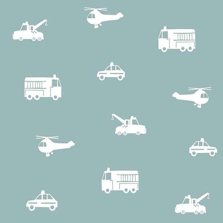 Briony Blue Vehicles Wallpaper - York Wallcoverings - 4060-128864
