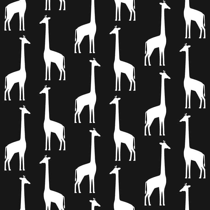 Vivi Black Giraffe Wallpaper - York Wallcoverings - 4060-139062