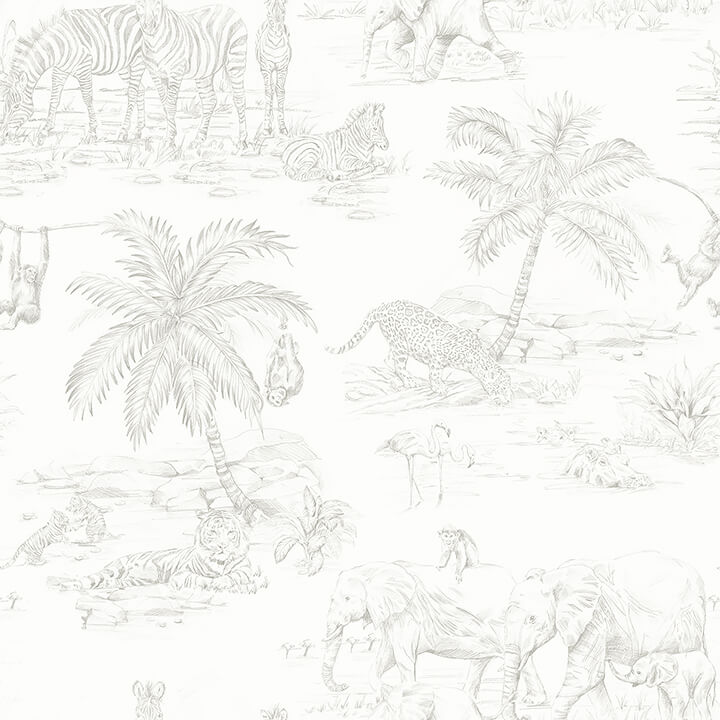 boheme-platinum-animals-wallpaper-york-wallcoverings-4060-347692 - York Wallcoverings Papel pintado